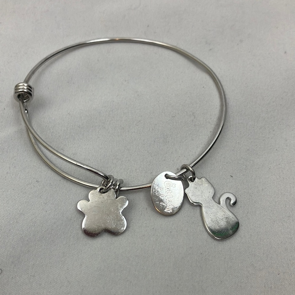 Cat Lady Box Silver Pet Charm Bracelet